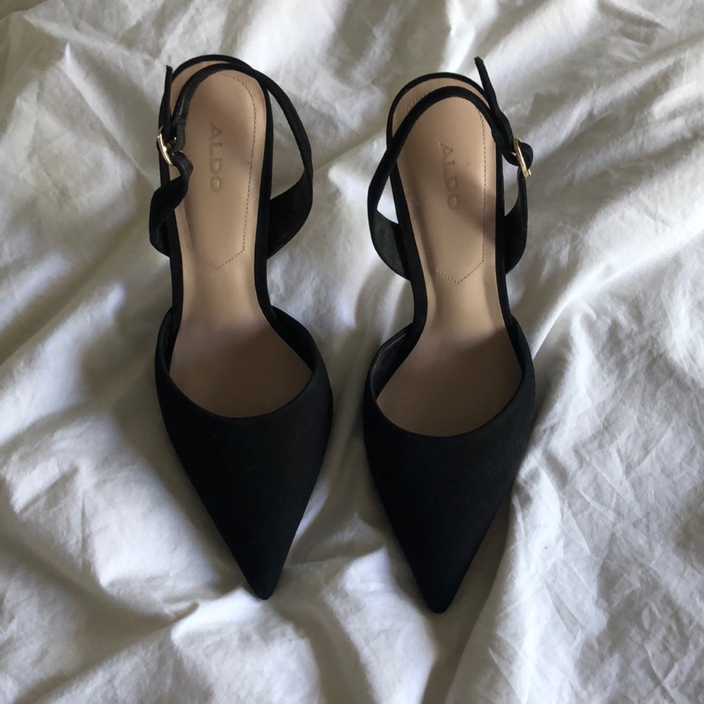 Black stiletto high heels
